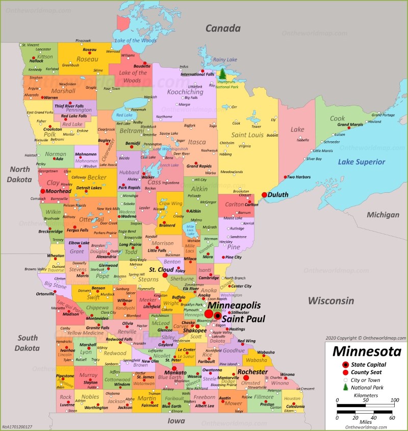 Minnesota State Maps Usa Maps Of Minnesota Mn