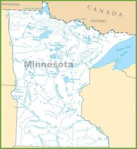 Minnesota lakes map