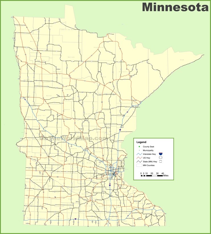 Minnesota Road Map 5979