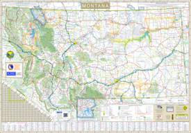 Large Detailed Tourist Map of Montana With Cities and Towns