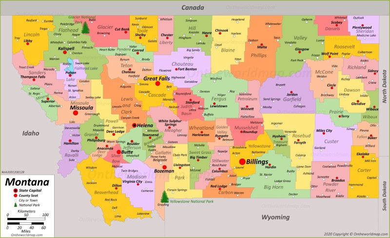 Montana State Maps Usa Maps Of Montana Mt