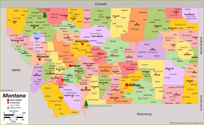 Large Detailed Map Of Montana State Montana State Usa Vrogue Co