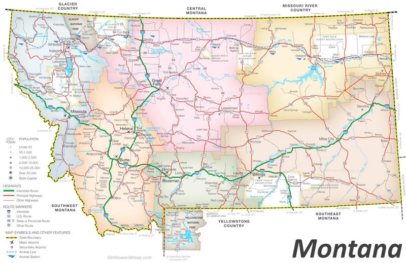 Montana Road map