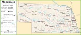 Nebraska highway map