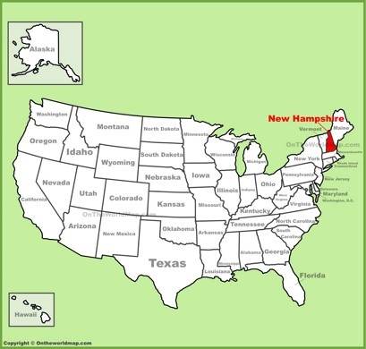 New Hampshire Location Map