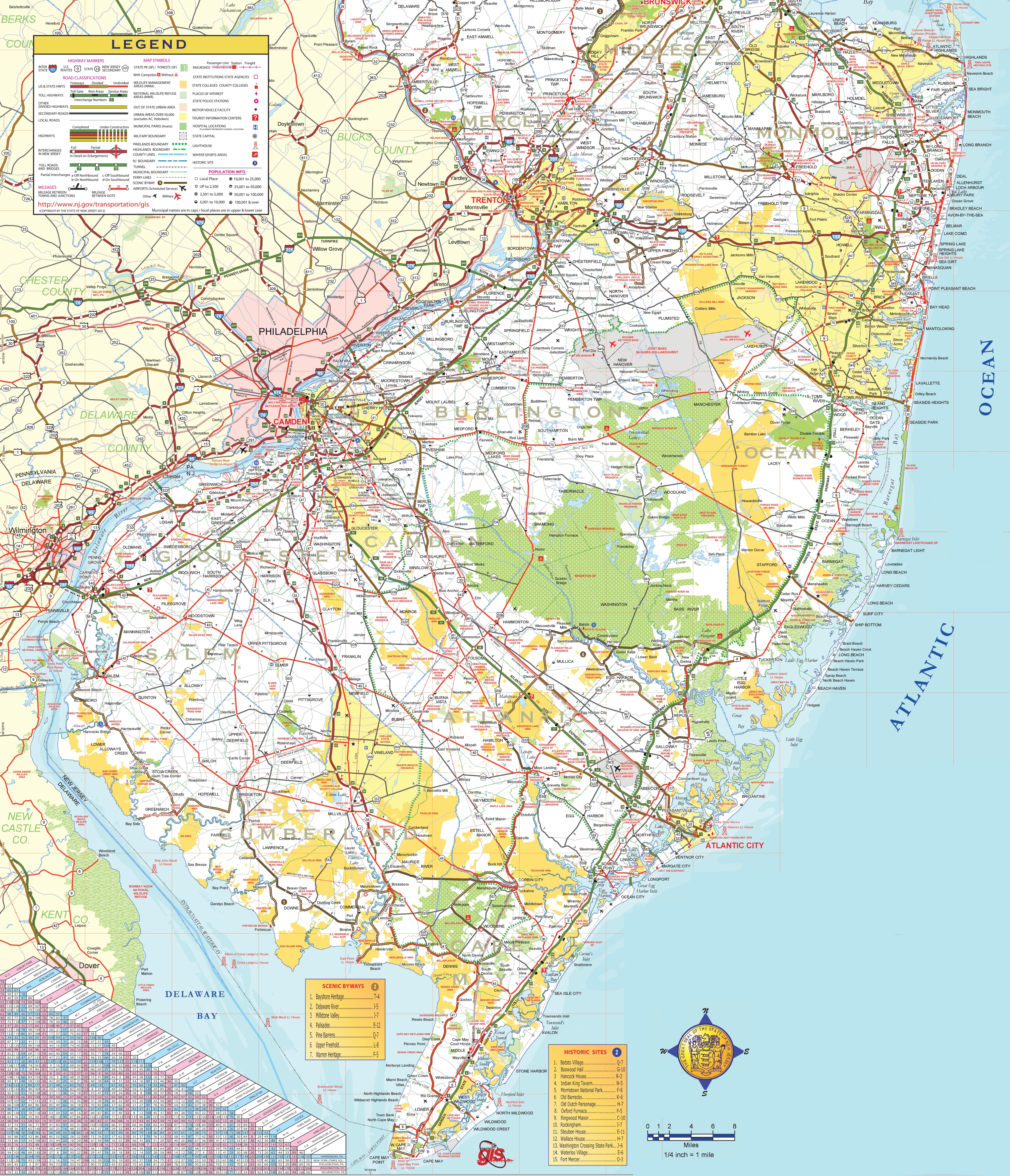 south park new jersey map Map Of Southern New Jersey south park new jersey map