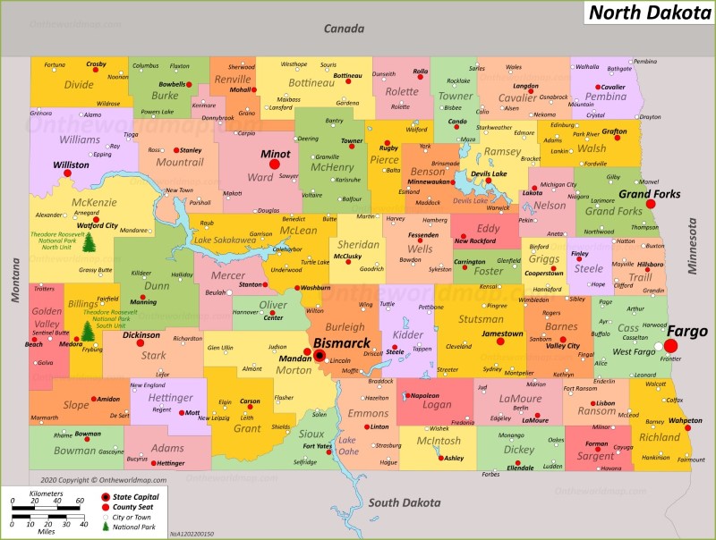 north dakota state map with cities North Dakota State Maps Usa Maps Of North Dakota Nd north dakota state map with cities