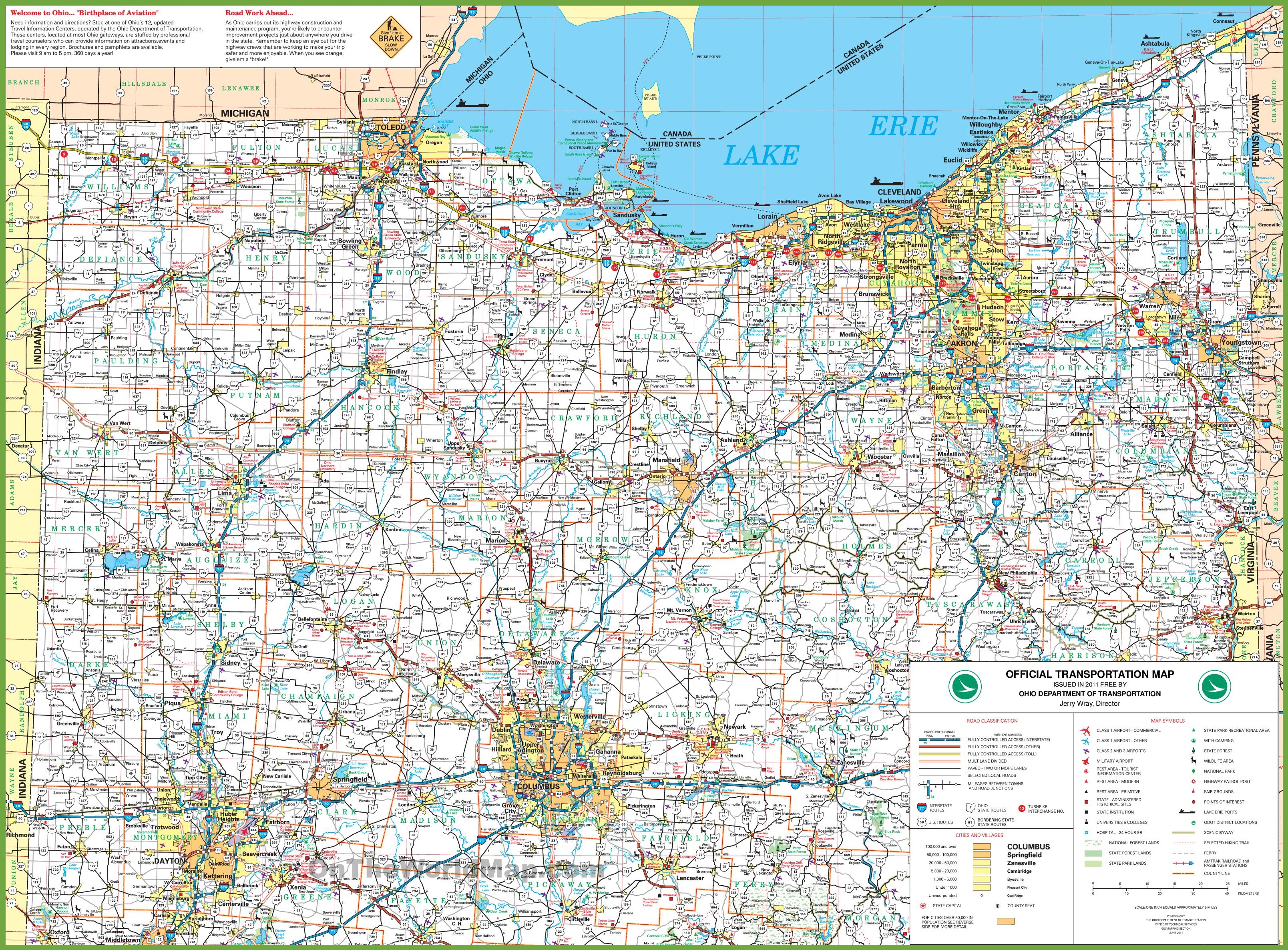 Map of Northern Ohio