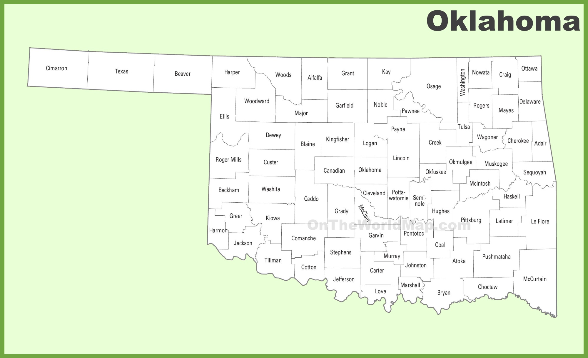 Oklahoma County Map