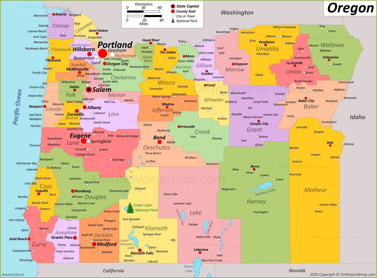 oregon state map with counties and cities Oregon State Maps Usa Maps Of Oregon Or oregon state map with counties and cities