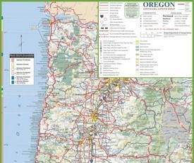 Oregon coast map