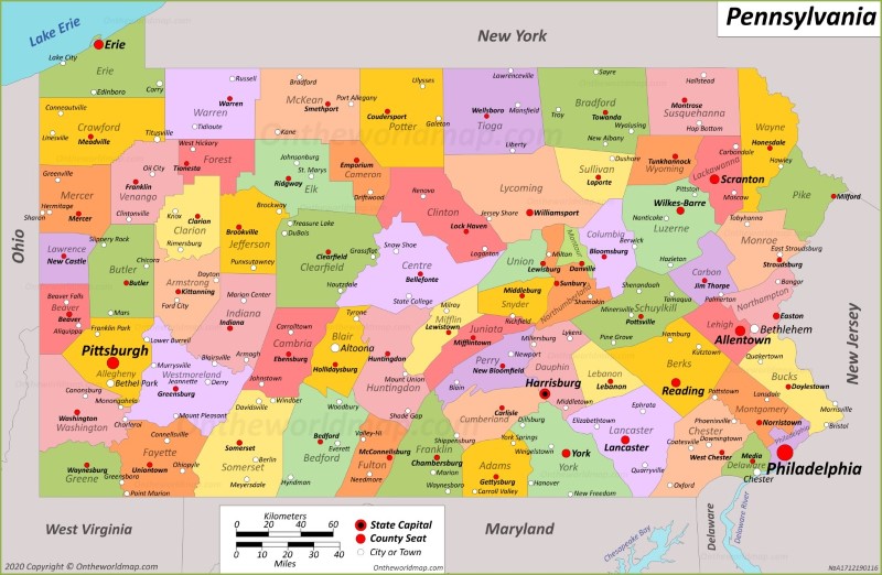 where is pennsylvania on the map of usa Pennsylvania State Map Usa Maps Of Pennsylvania Pa where is pennsylvania on the map of usa