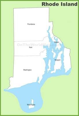 Rhode Island county map