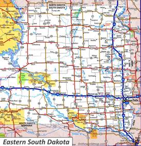 Map of Eastern South Dakota