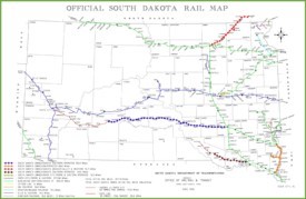 South Dakota rail map
