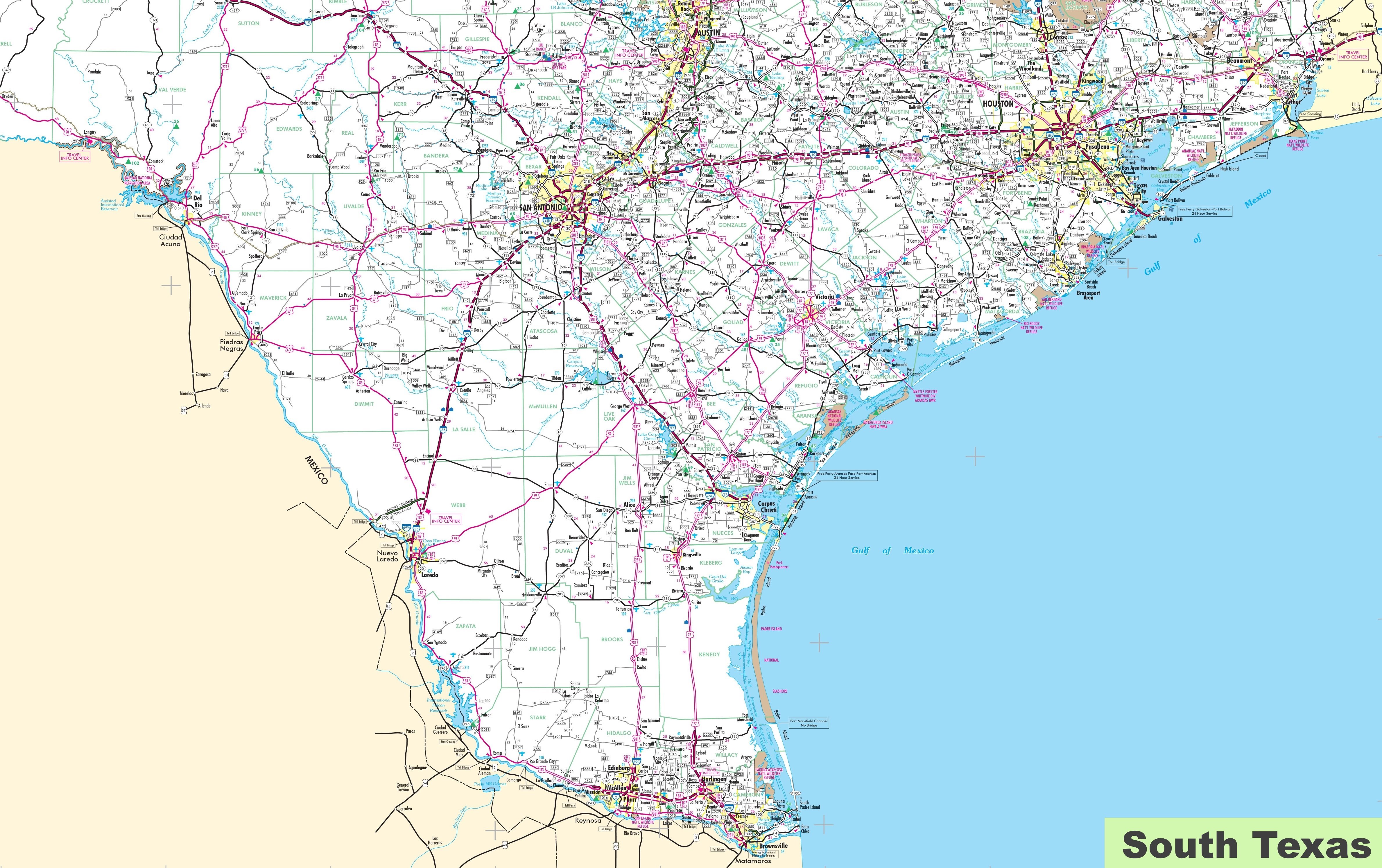 Map of South Texas