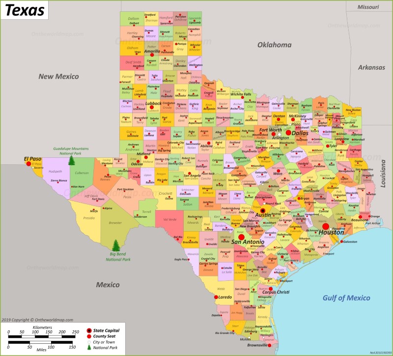 Printable Map Of Texas Cities And Towns United States Map 4796