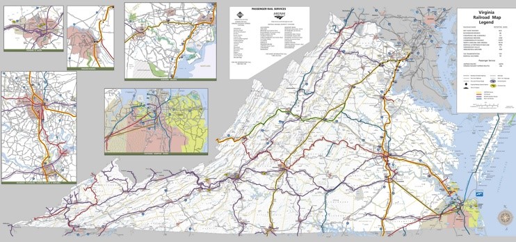 Virginia railroad map
