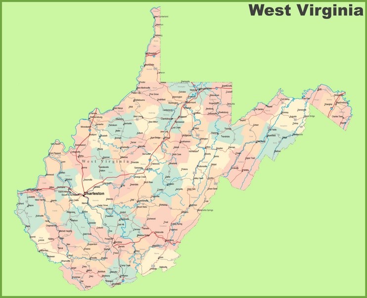 road-map-of-west-virginia-with-cities