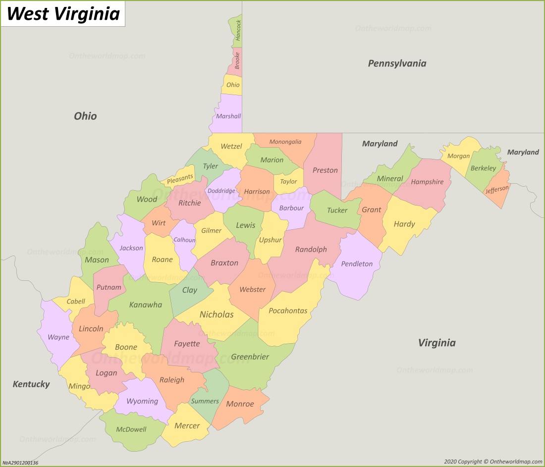 Printable Wv County Map Printable Templates