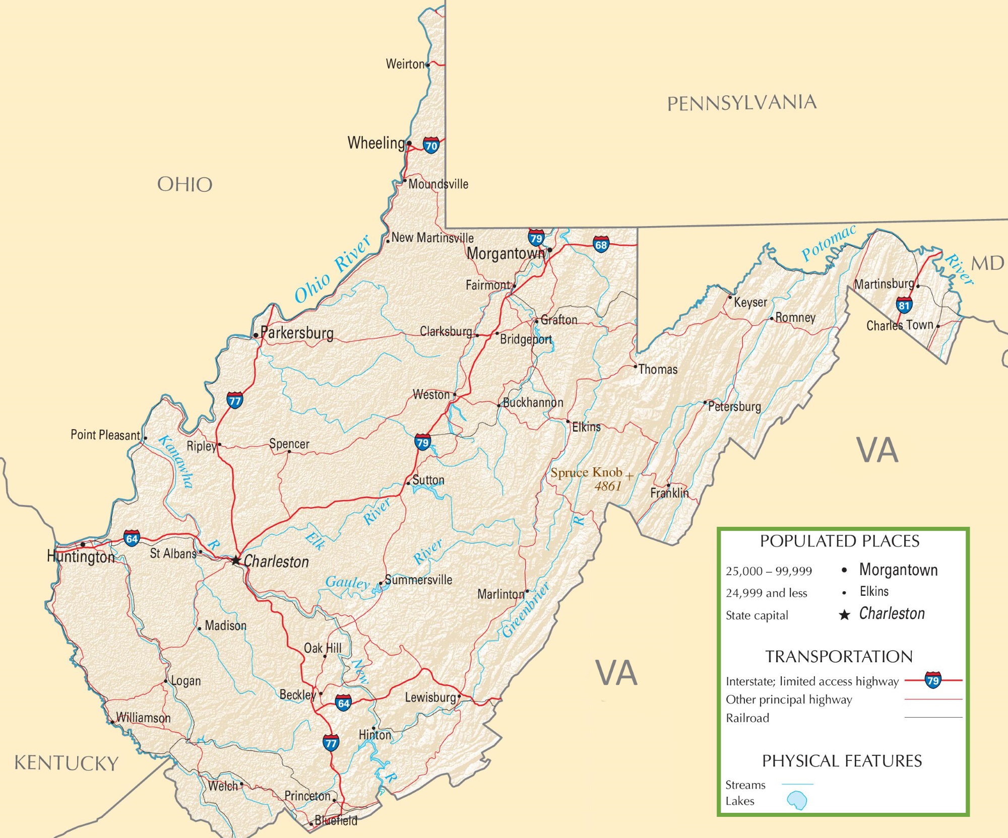 printable-map-of-west-virginia