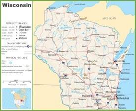 Wisconsin highway map