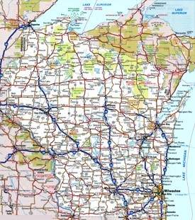 Wisconsin road map