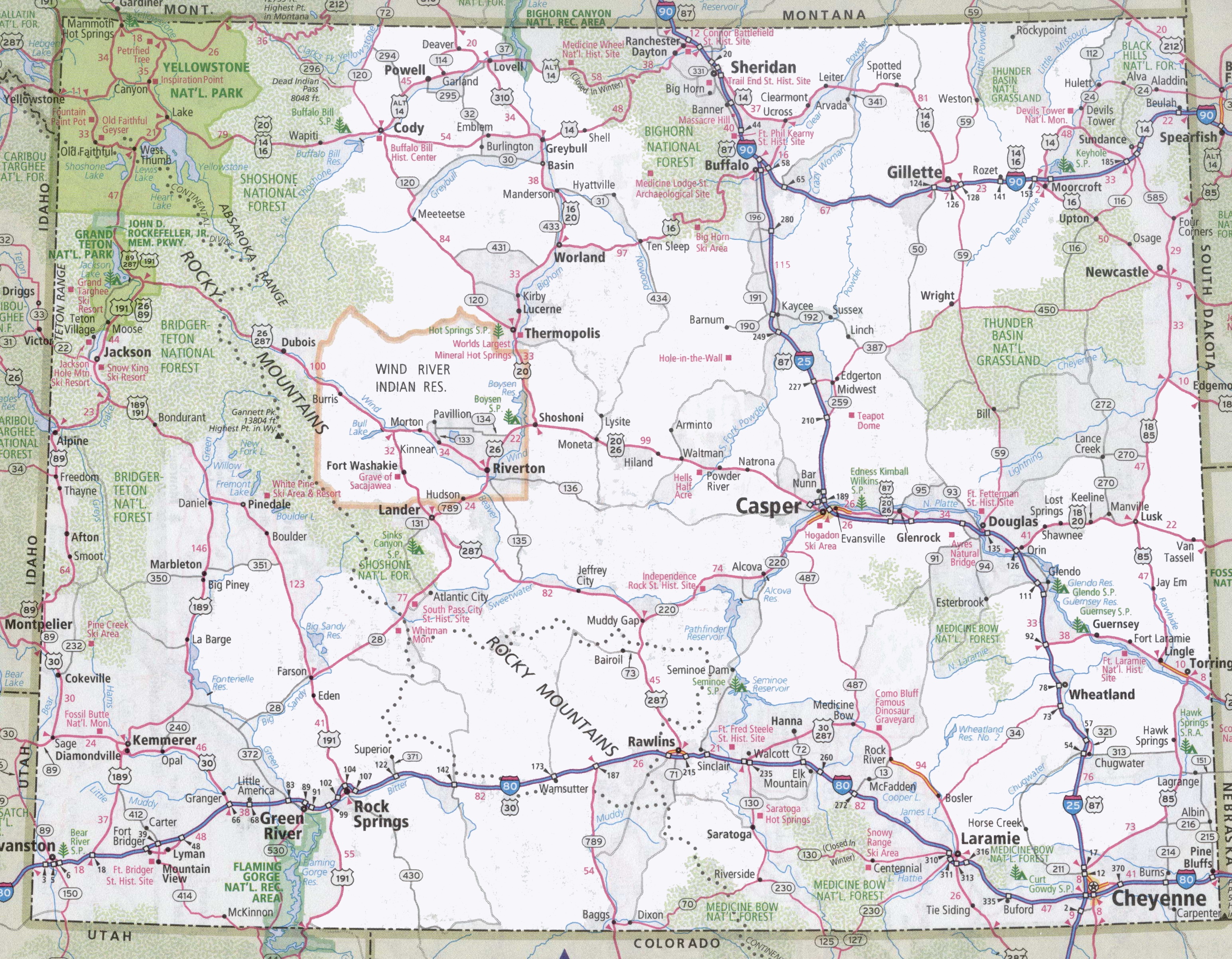 Map Of Us Wyoming Topographic Map Of Usa With States