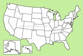 USA blank map