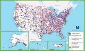 USA highway map