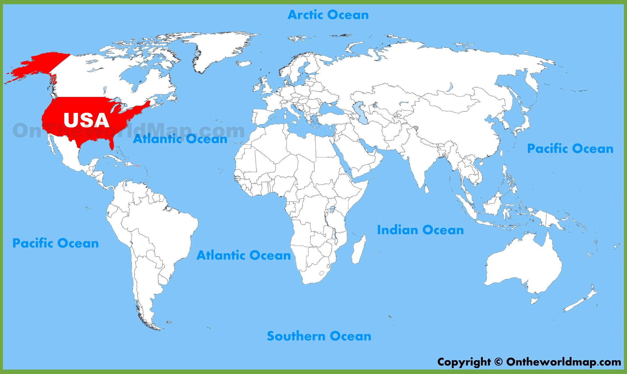 united states in world map Usa United States Location On The World Map united states in world map