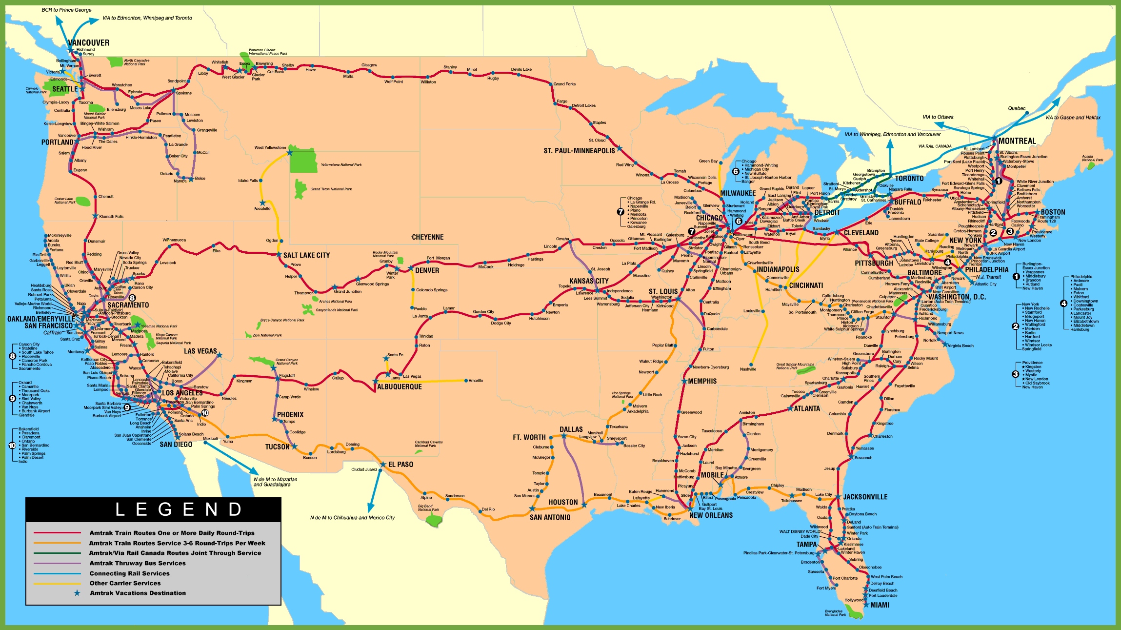 Usa Railway Map