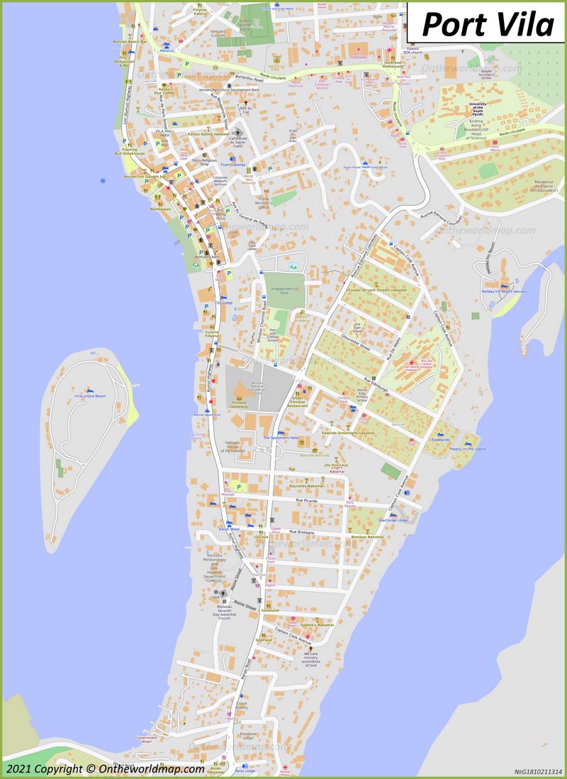 Port Vila City Center Map