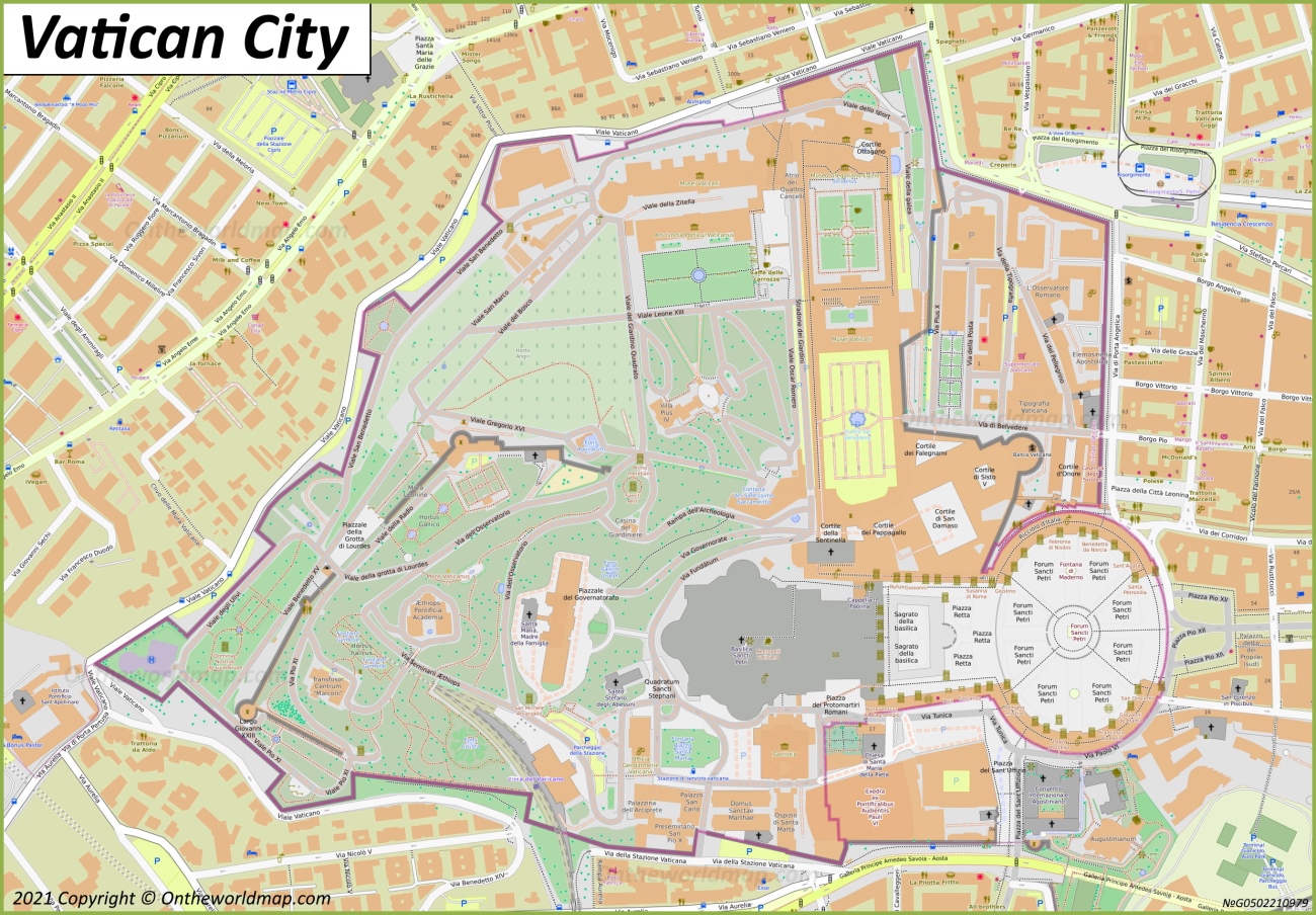 Vatican Map Maps Of Vatican City State