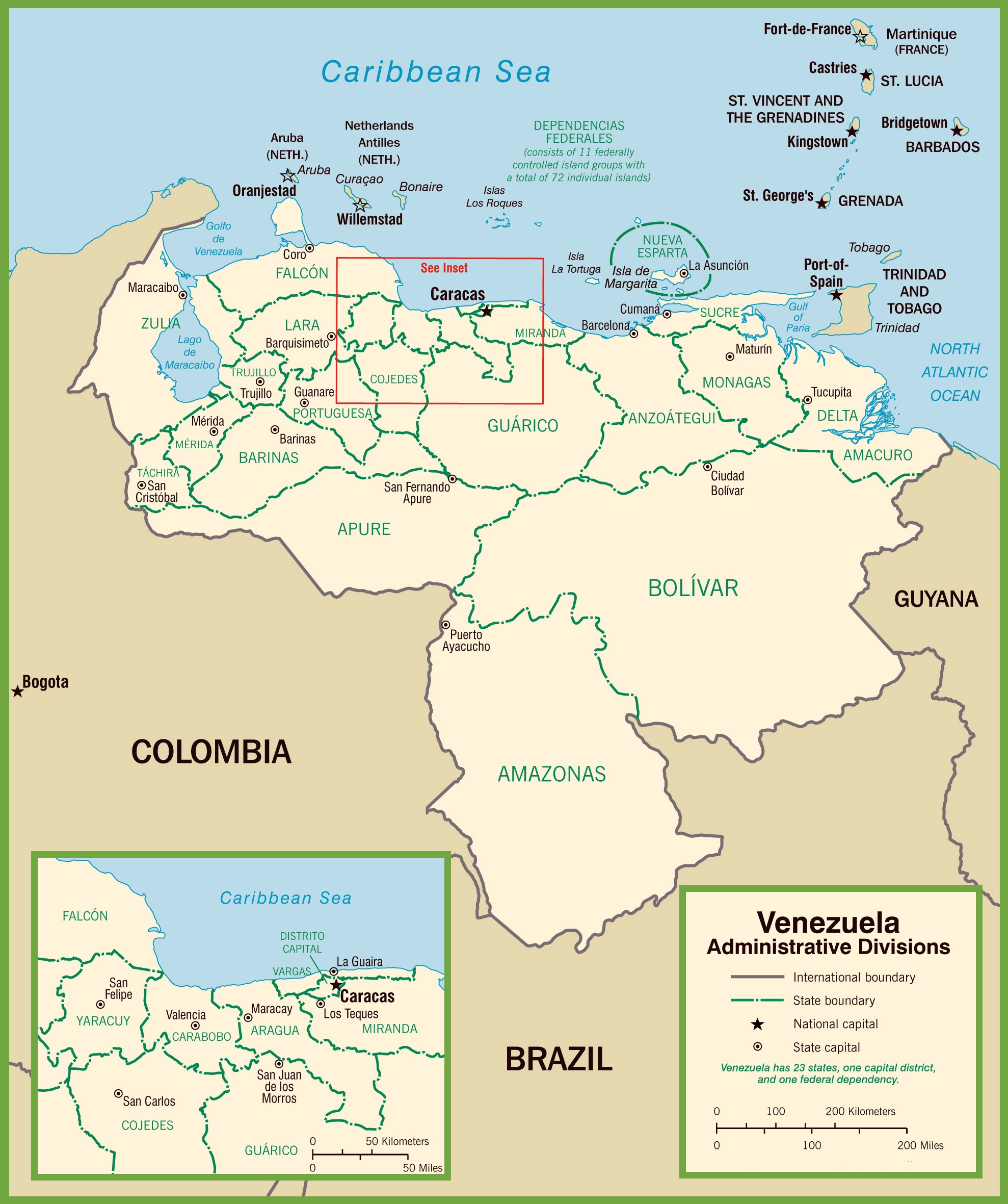 Venezuela Map Large Political Map Of Venezuela With Relief Roads And