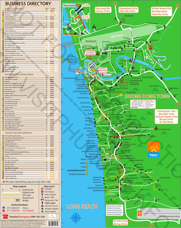 Duong Dong Town Tourist Map