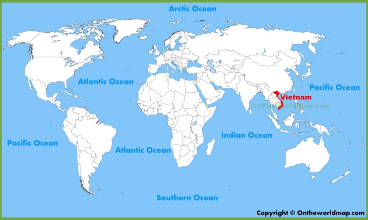 Vietnam location on the World Map