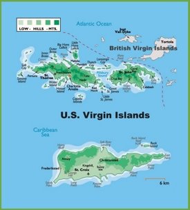U S Virgin Islands Maps Maps Of United States Virgin Islands