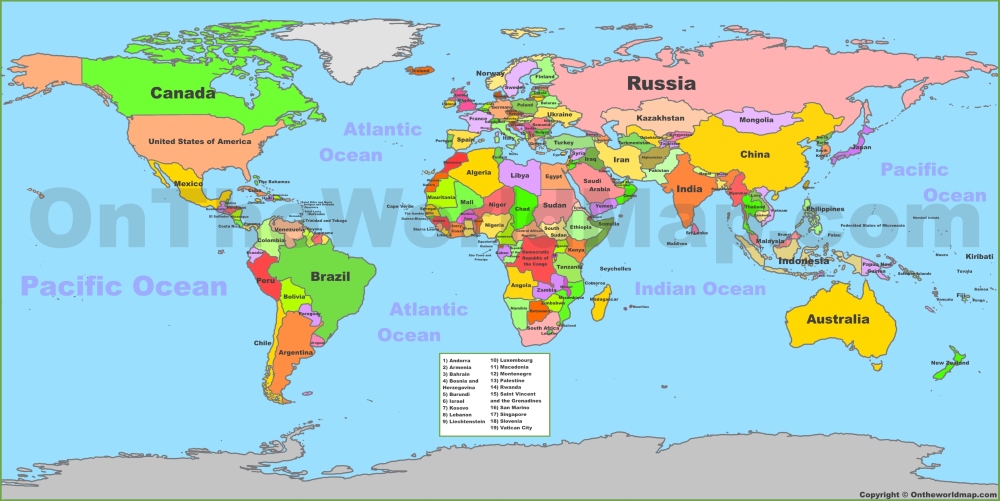 world political map images with countries