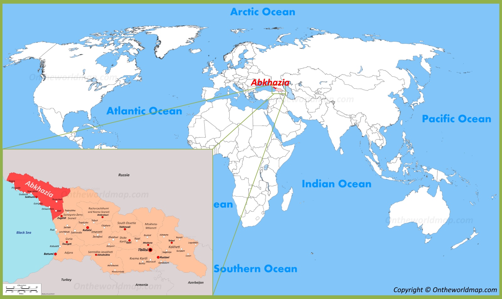 Abkhazia Location On The World Map Ontheworldmap Abkhazia Location On The World Map Ontheworldmap