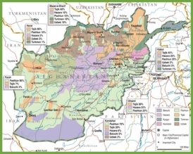 Ethno-linguistic map of Afghanistan