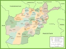 Political map of Afghanistan