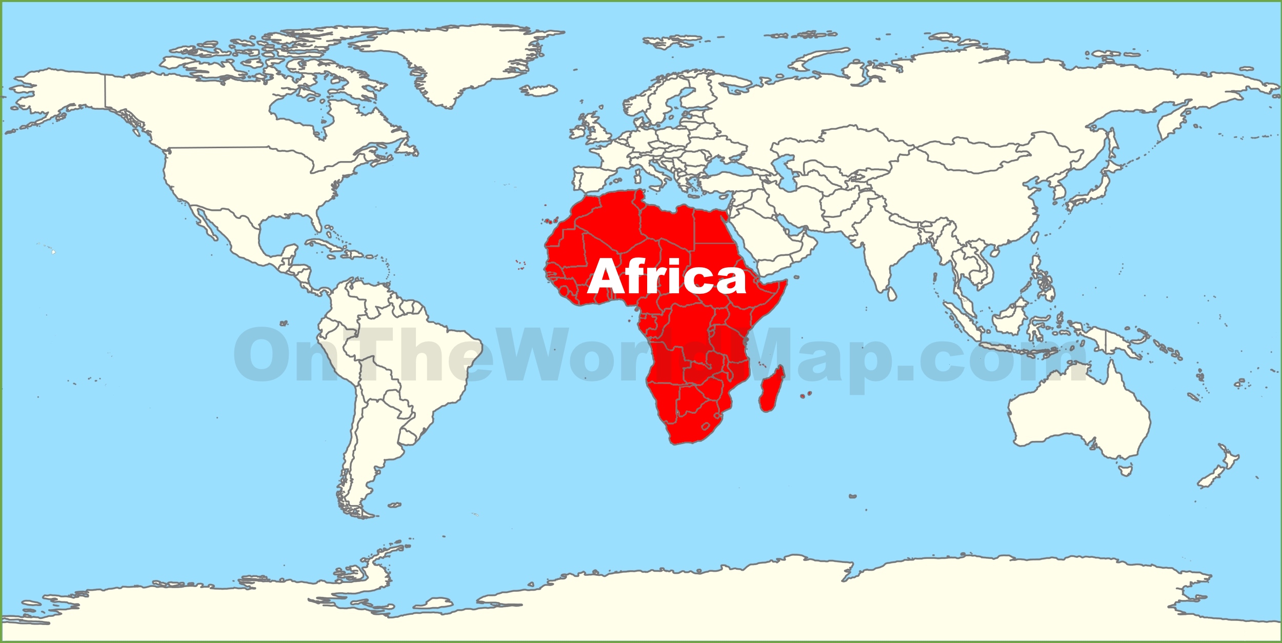 Where Is Africa On The Map Africa Location On The World Map