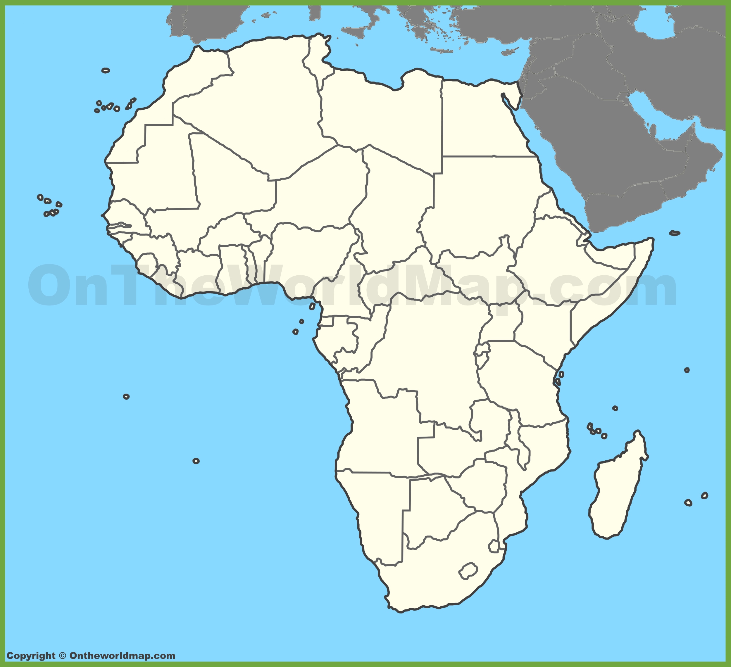 Blank Map Of Africa Ontheworldmap
