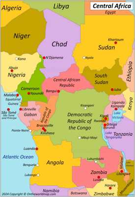 Map of Central Africa