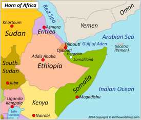 Map of the Horn of Africa