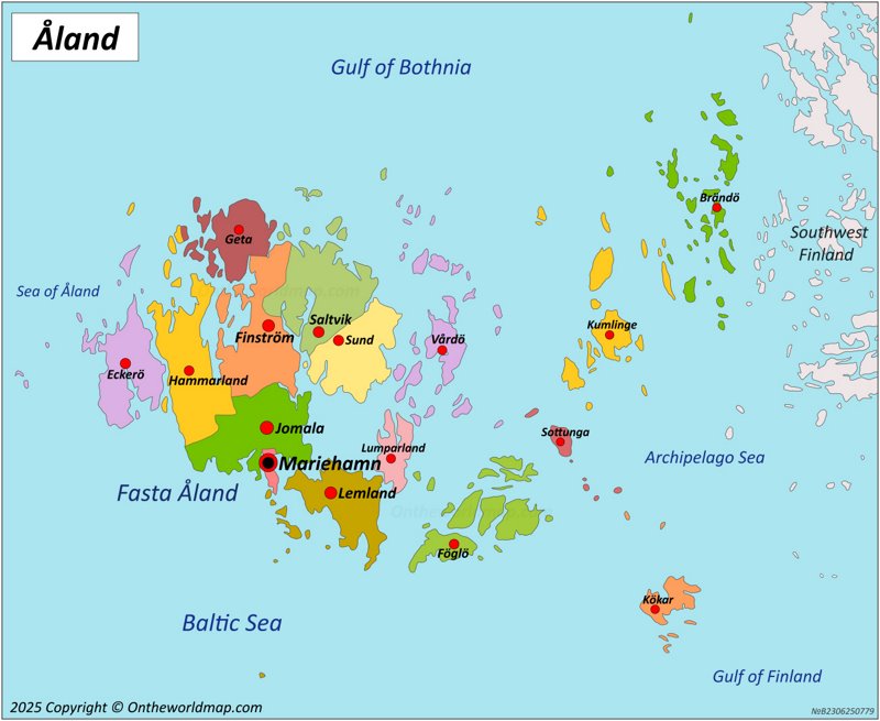 Map of Åland