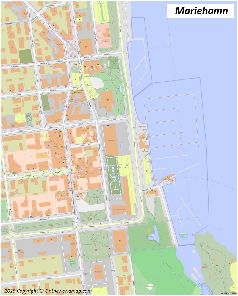 Mariehamn City Centre Map