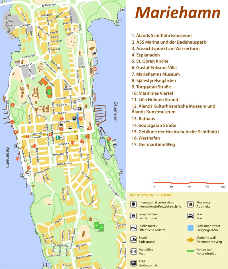 Mariehamn Tourist Map