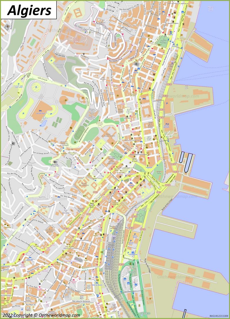 Algiers Map | Algeria | Detailed Maps of Algiers (Alger)